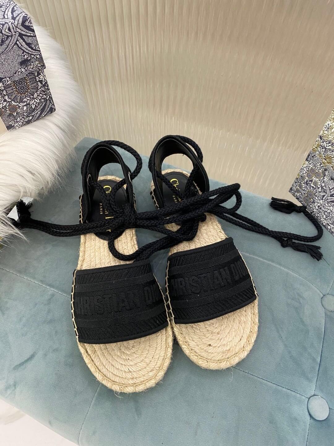 Christian Dior Black Summer Sandal