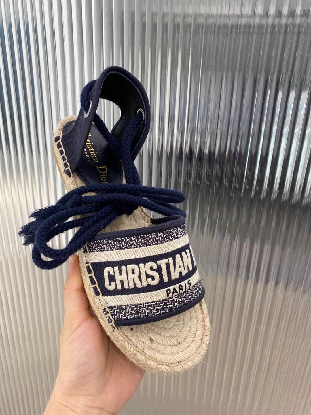 Christian Dior Blue Oblique Summer Sandal