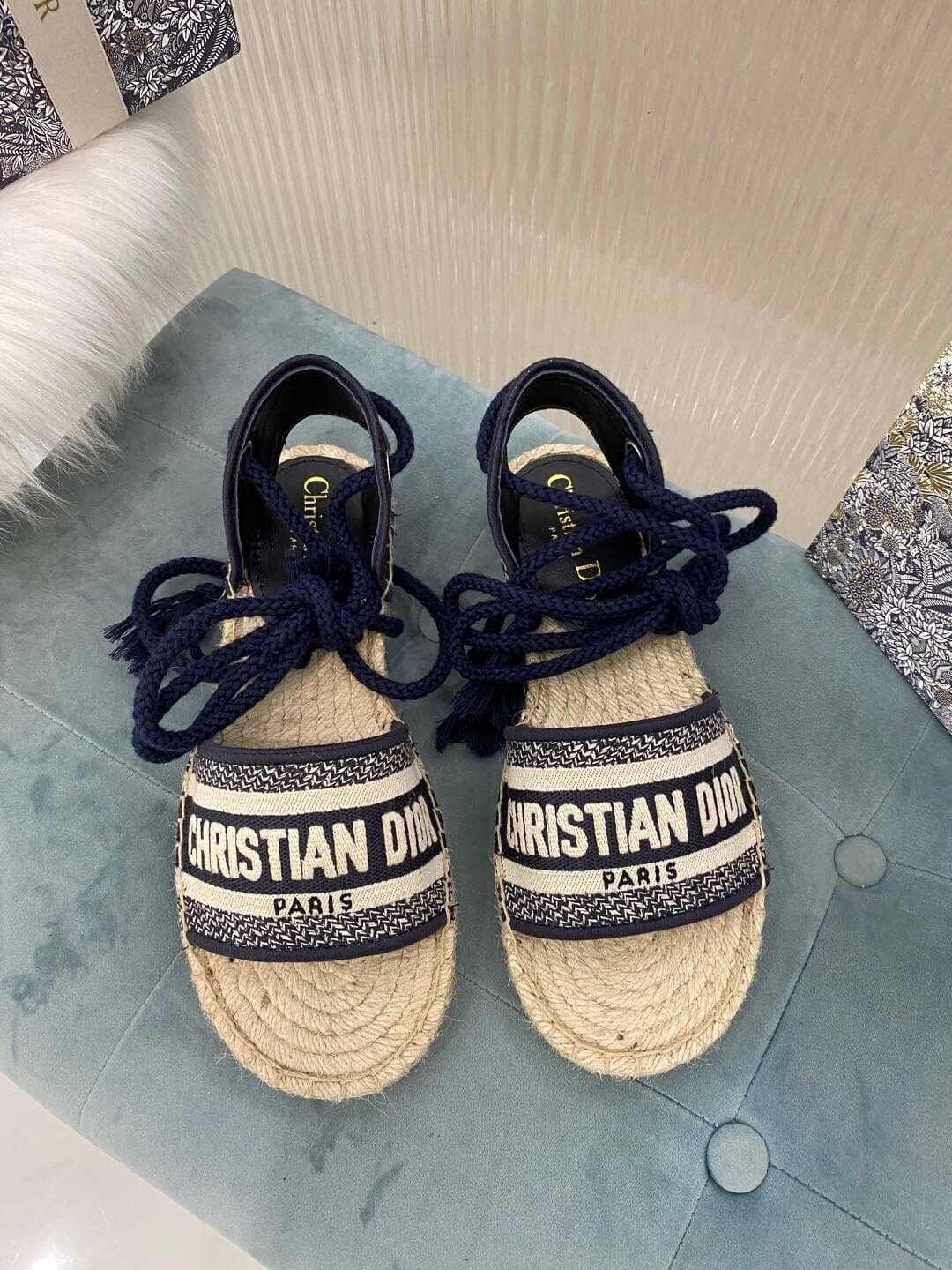 Christian Dior Blue Oblique Summer Sandal