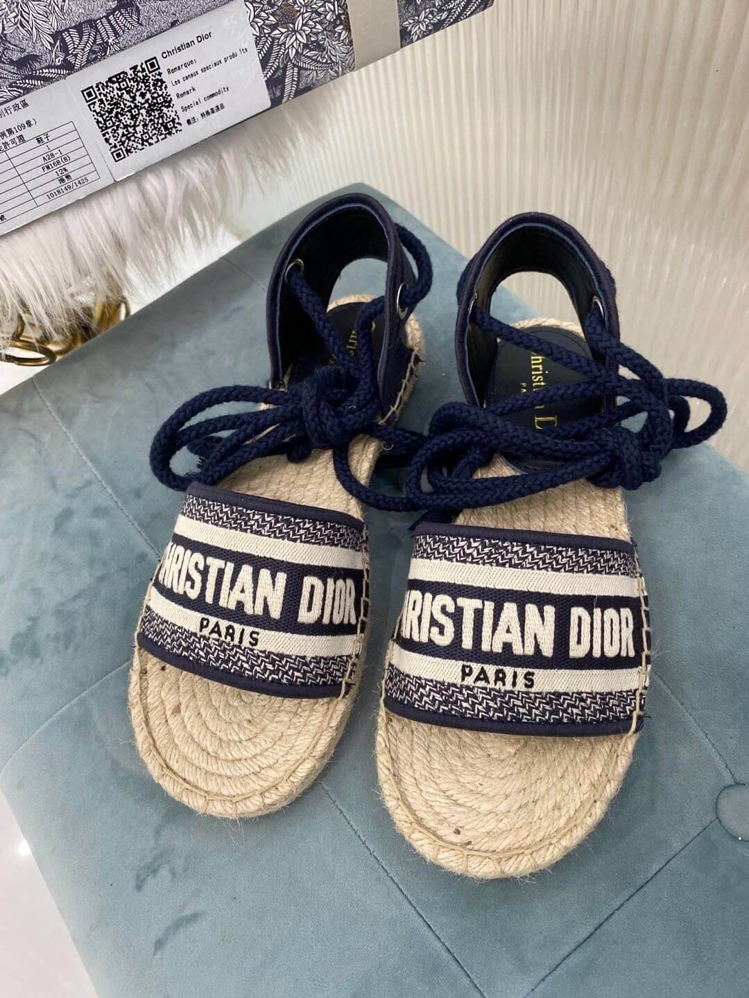 Christian Dior Blue Oblique Summer Sandal