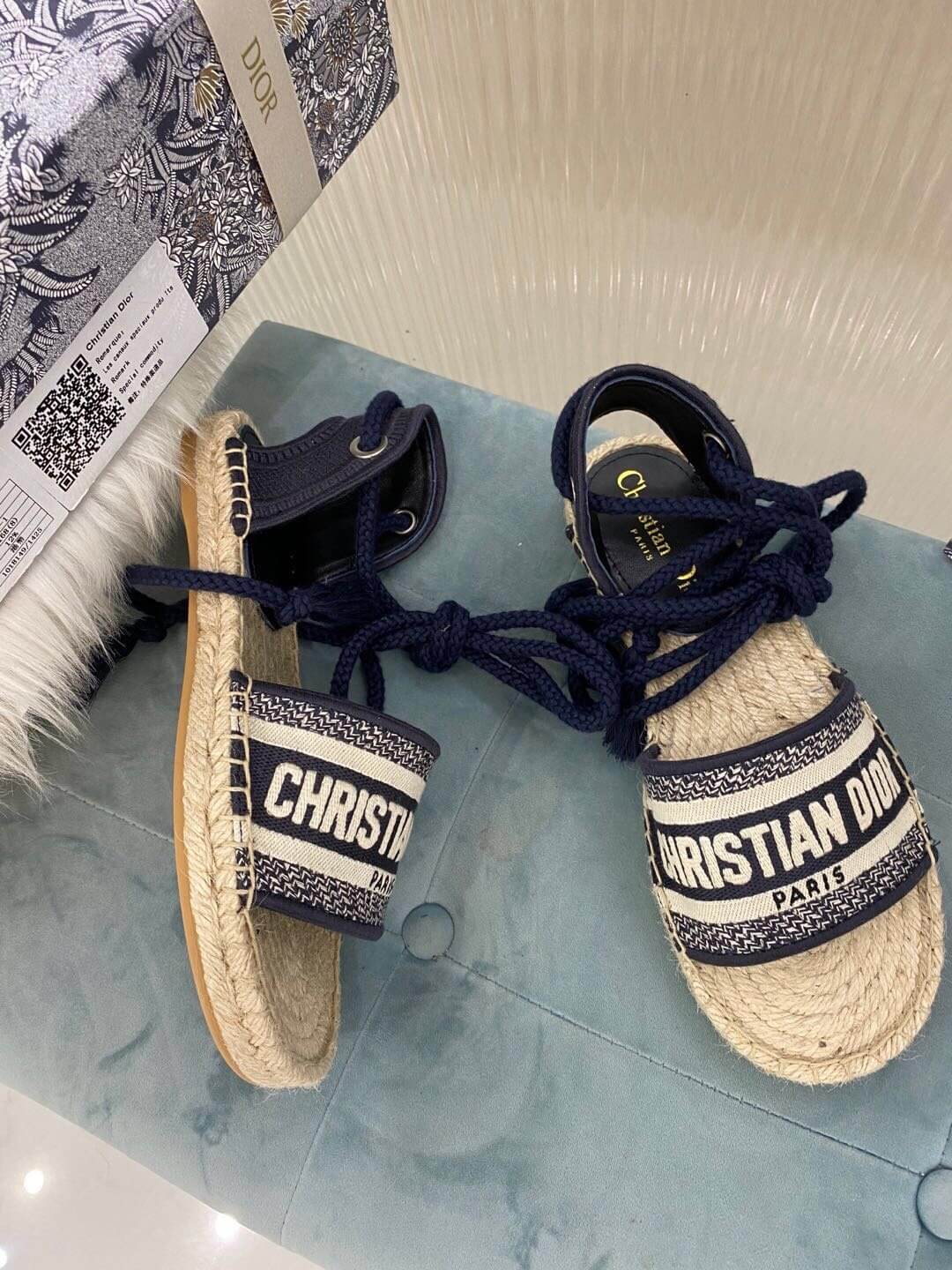 Christian Dior Blue Oblique Summer Sandal