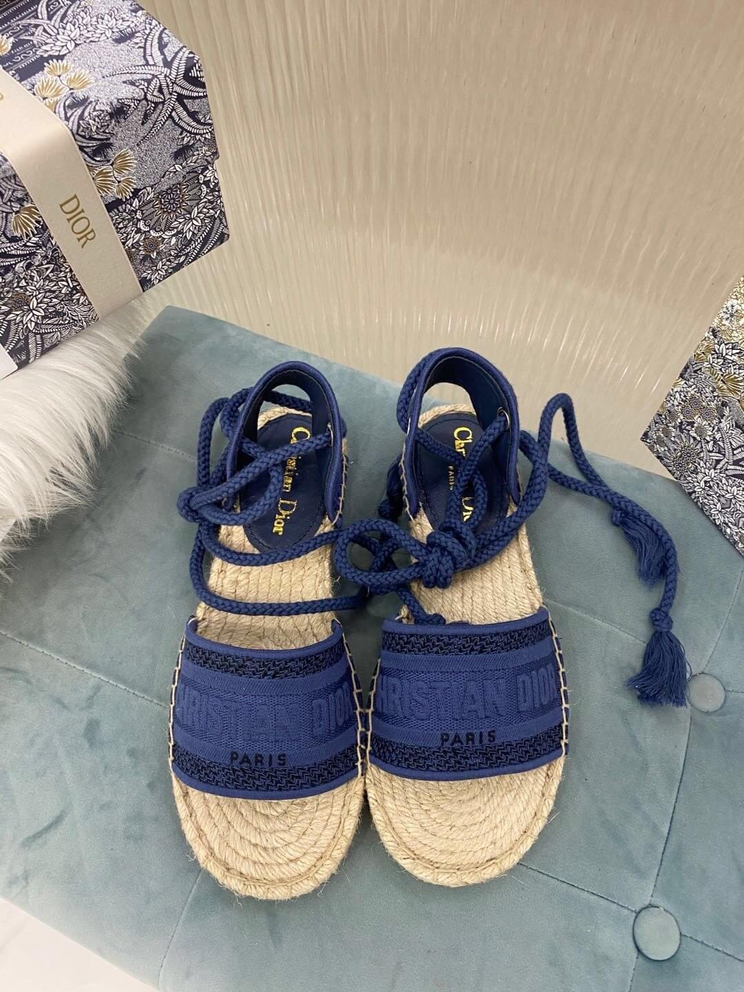 Christian Dior Blue Summer Sandal