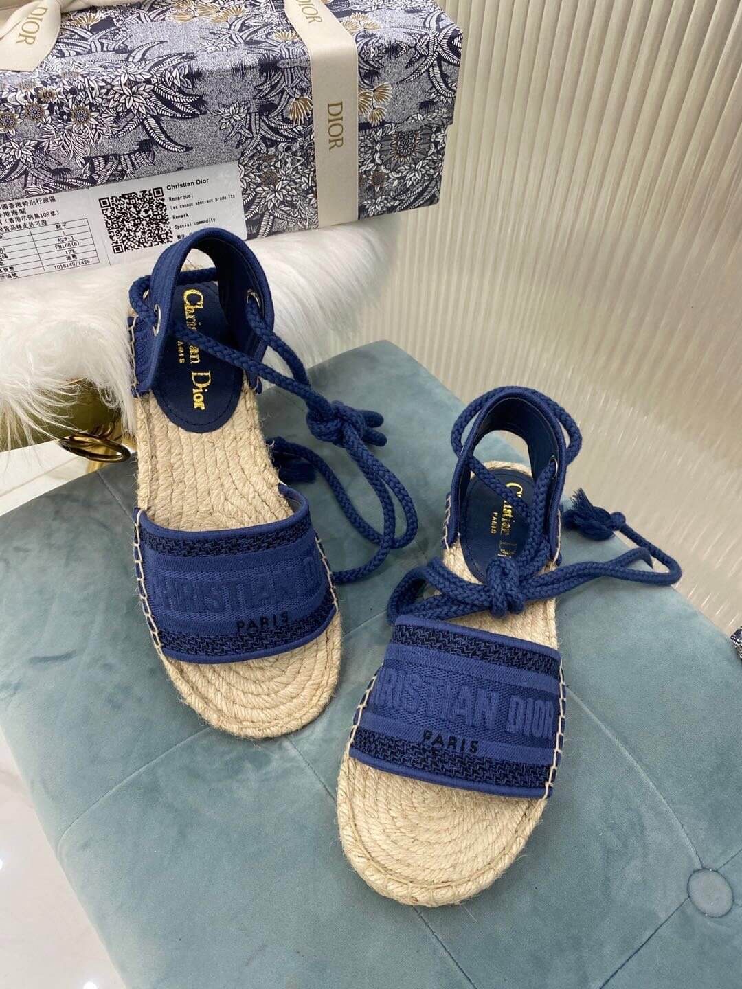 Christian Dior Blue Summer Sandal