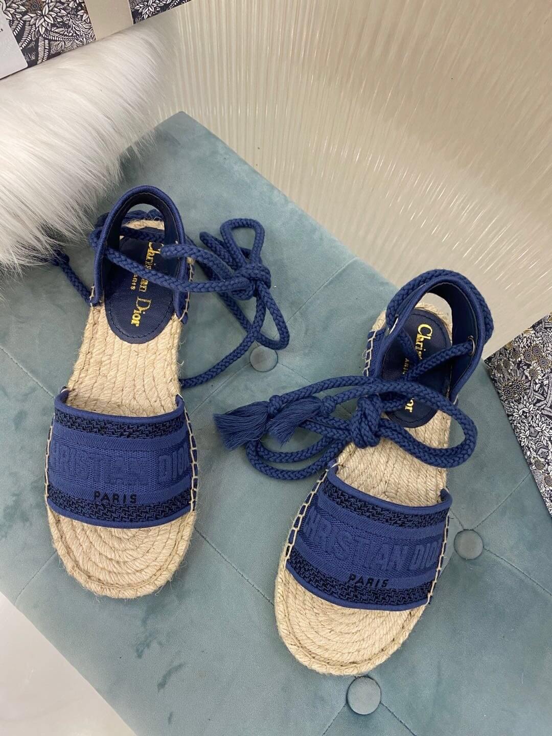 Christian Dior Blue Summer Sandal