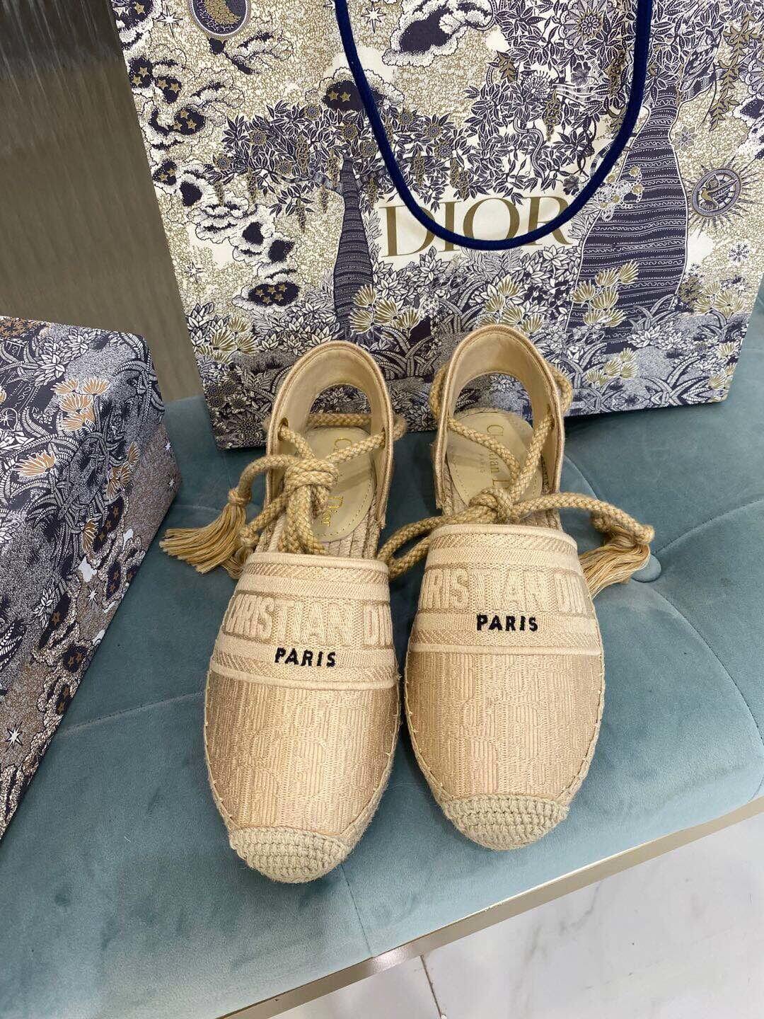 Sandalo espadrillas Granville di Christian Dior beige