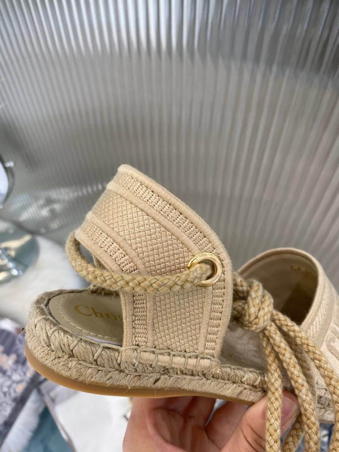 Sandalo espadrillas Granville di Christian Dior beige