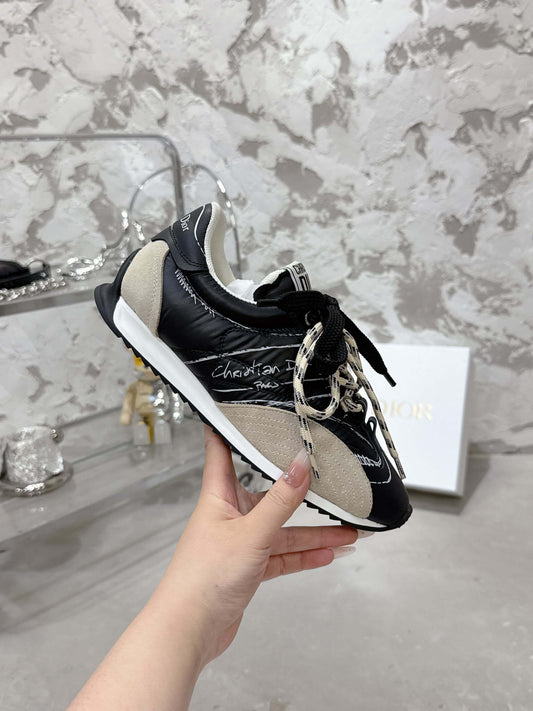 D-Sketch Sneaker Black Nylon and Calfskin