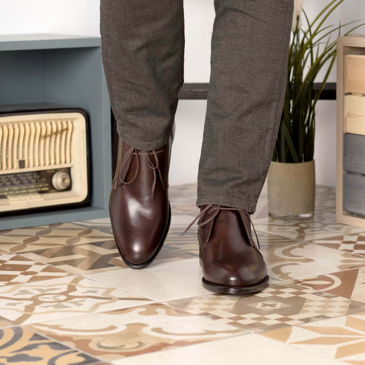 Warfield & Grand Fletch Brown Leather Dress Business Chukka Boots Mens Size 11.5 B-753-DKBRN_1.jpg?v=1760546661  main image 3