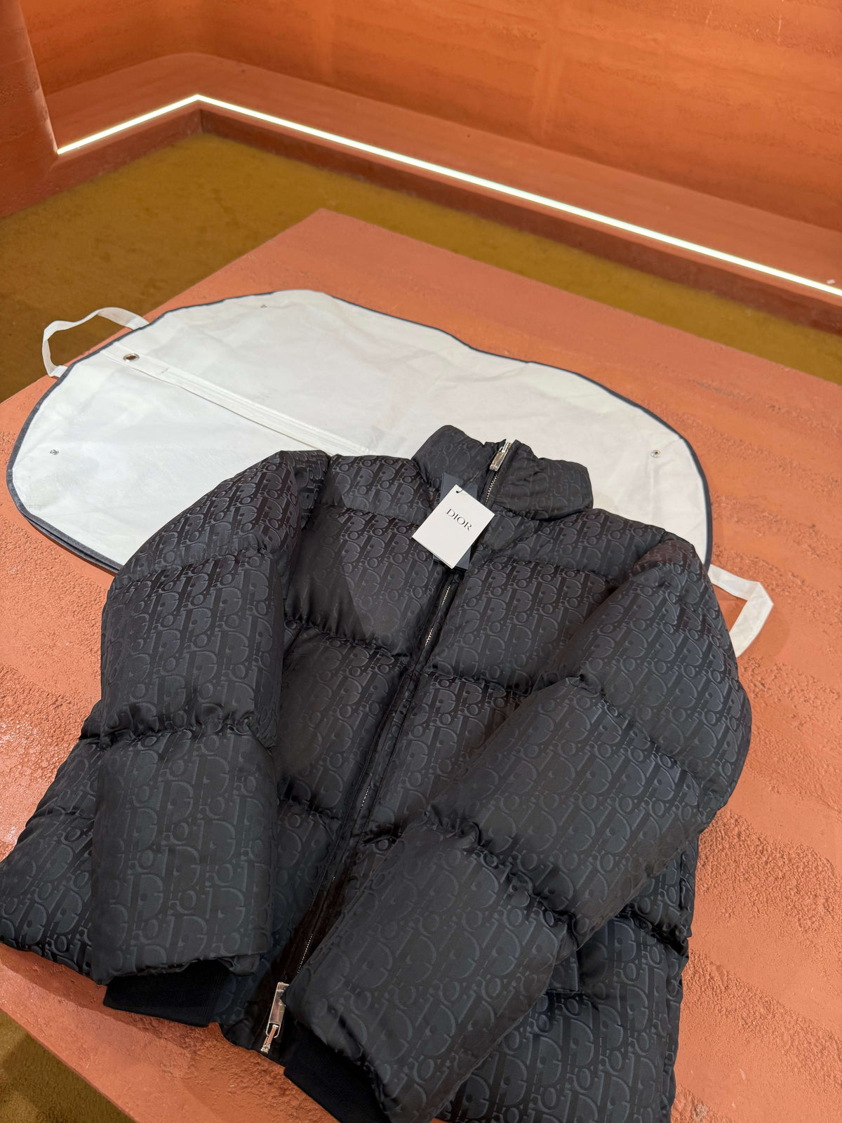 Dior Oblique Down Puffer Jacket – Black Jacquard