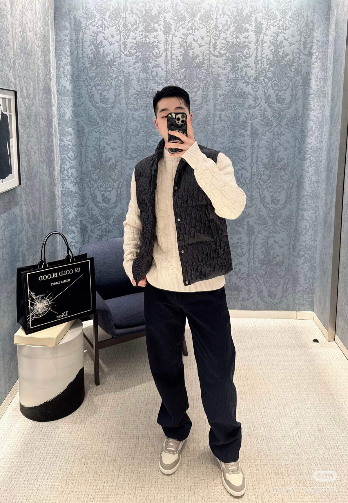 Dior Oblique Down Vest – Black Jacquard