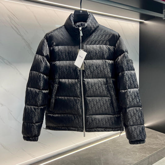 Dior Black  Oblique Technical Jacquard Down Jacket