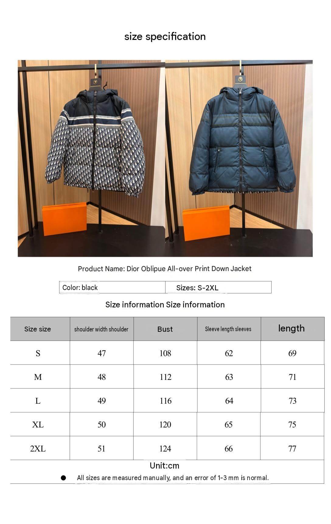 Christian Dior Reversible Oblique Puffer Jacket – Dark Navy Blue