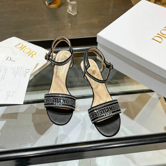 Dior Dway Heeled Sandal Black