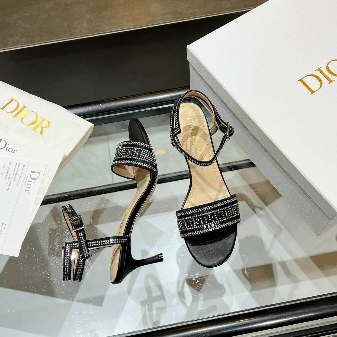 Dior Dway Heeled Sandal Black