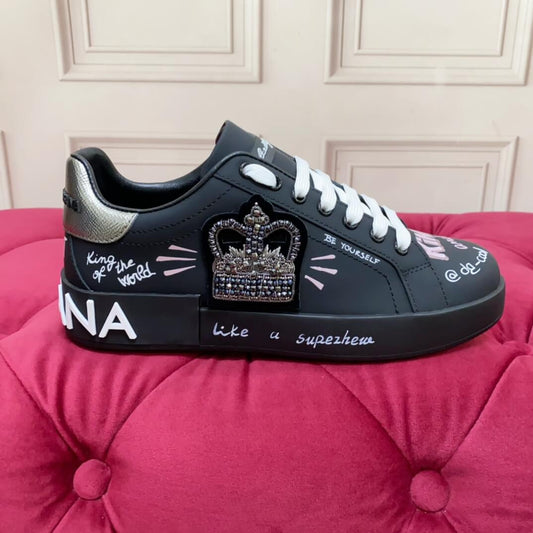 Baskets Dolce & Gabbana Portofino noir-argent