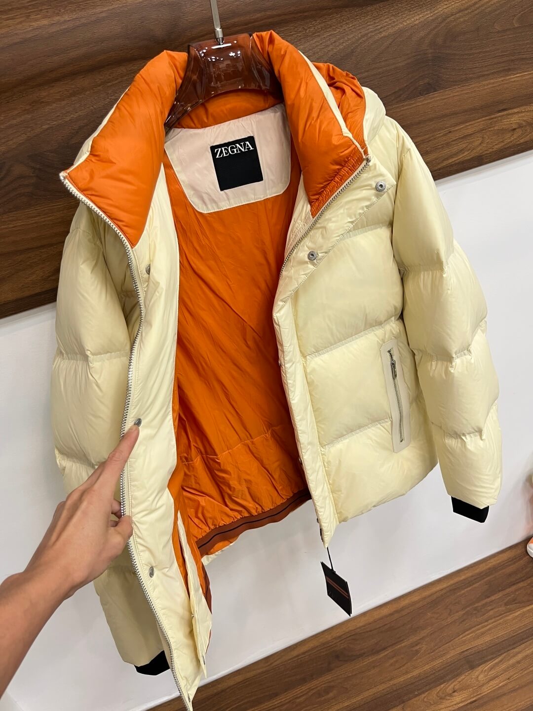 Ermenegildo Zegna Puffer Jacket- Cream