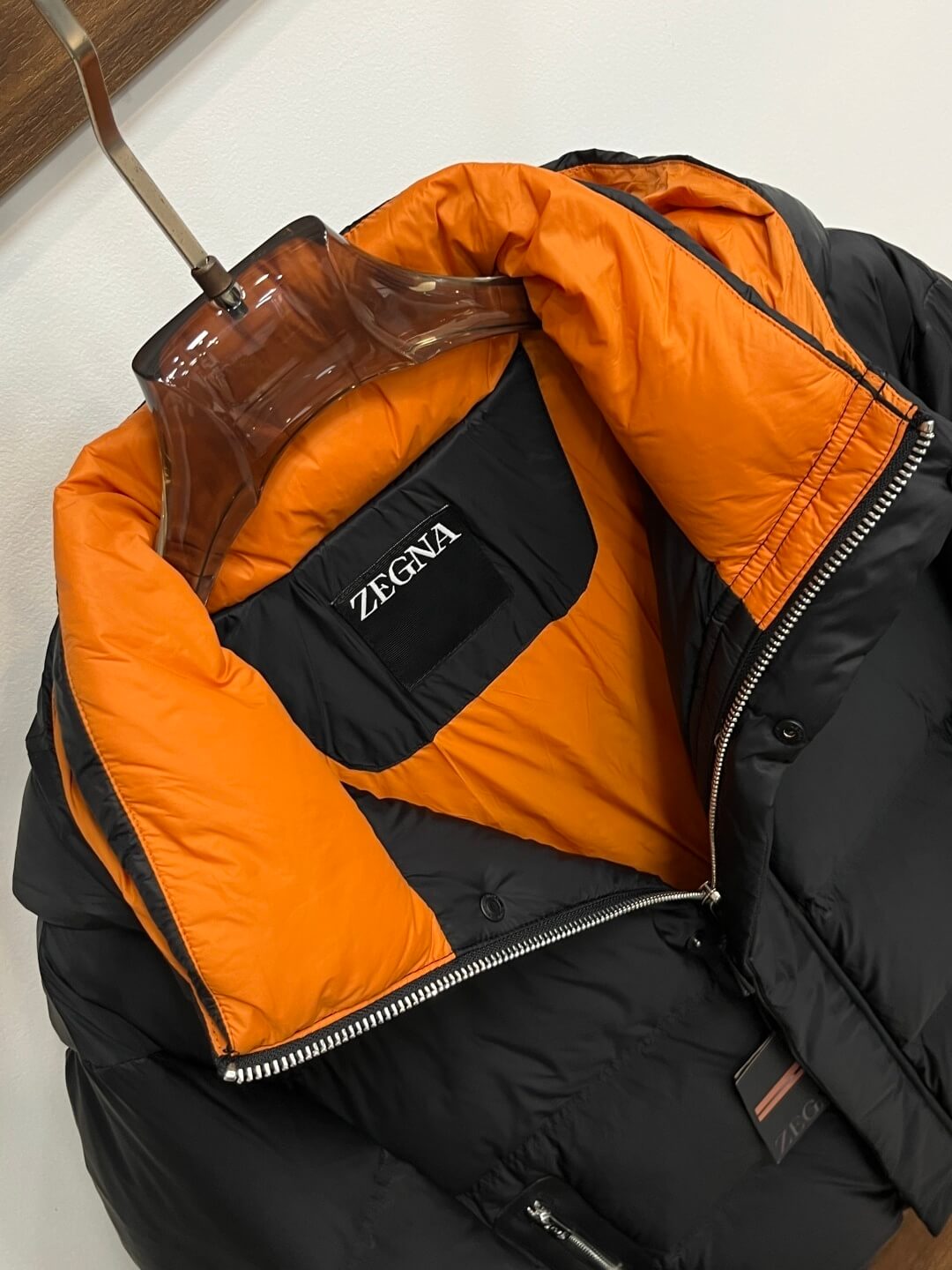 Ermenegildo Zegna Puffer Men's Down Jacket- Black