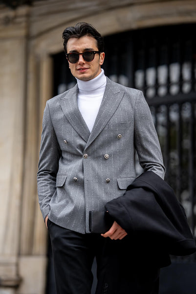 Double breasted Blazer（Gray）laubeblanc GrayDouble-