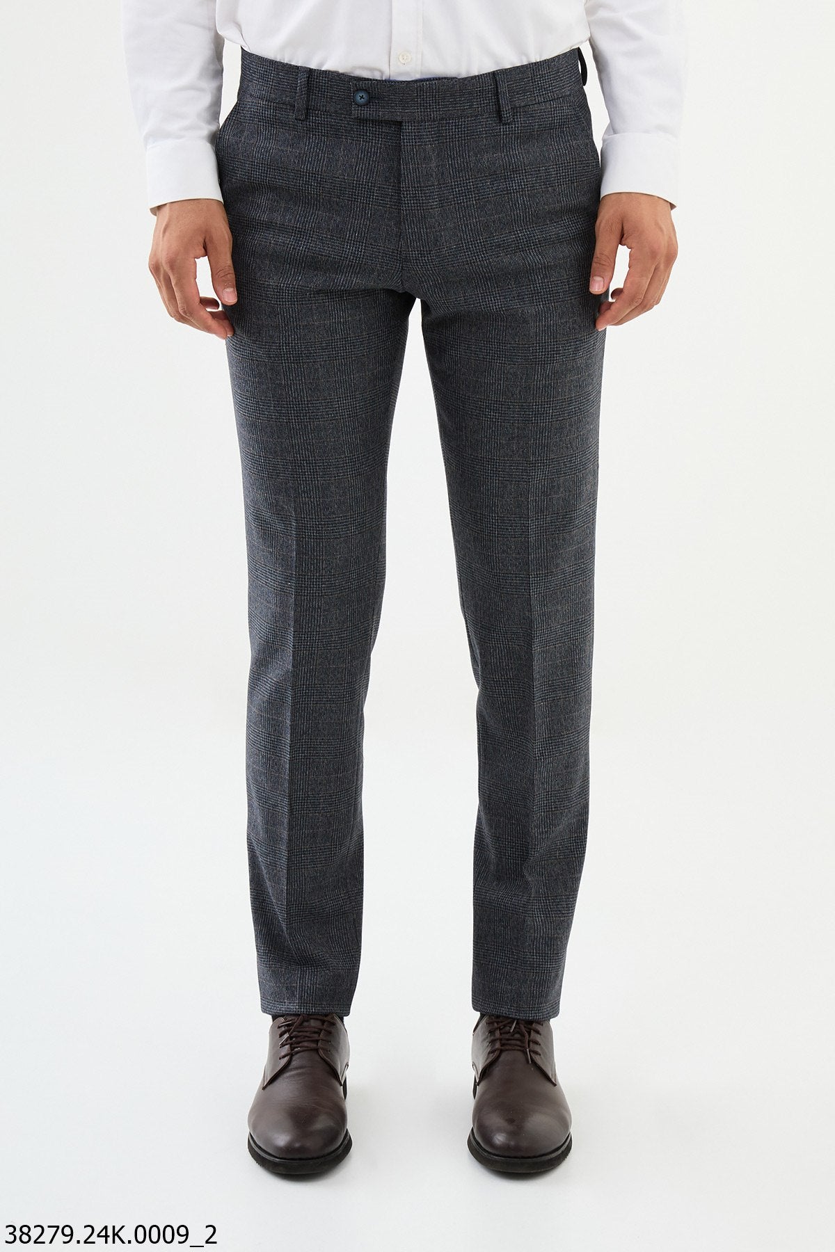 HolloMen Gray Plaid Slim-Fit Men's Dress Pants. HolloMen Gray Plaid Slim-Fit Men's Dress Pants.