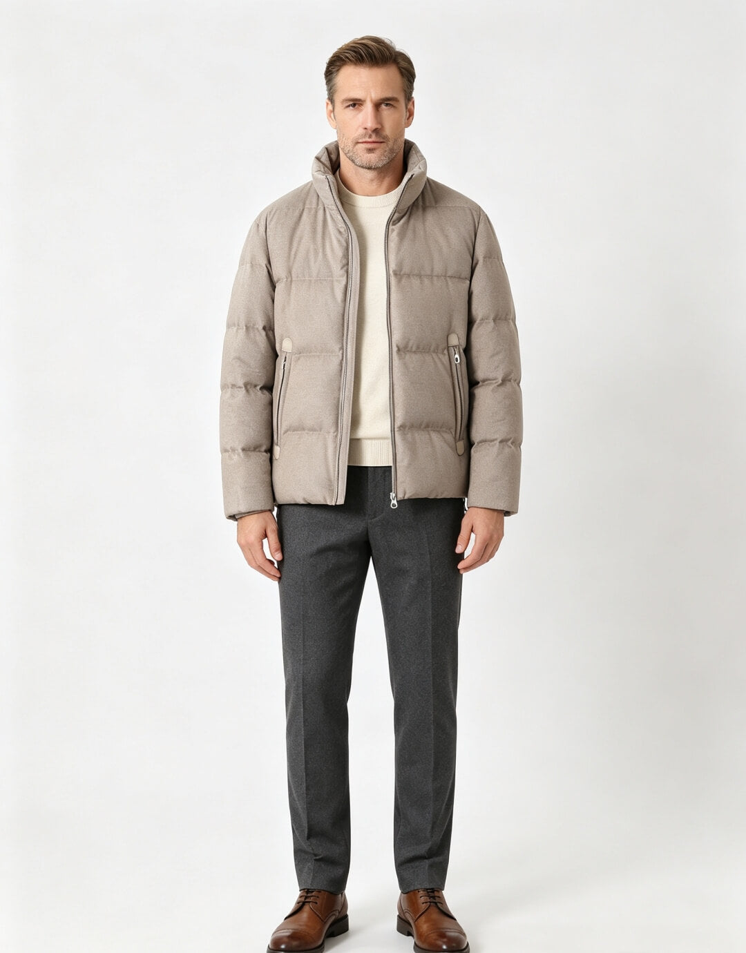 Loro Piana GreyOasi Quilted Cashmere Jacket