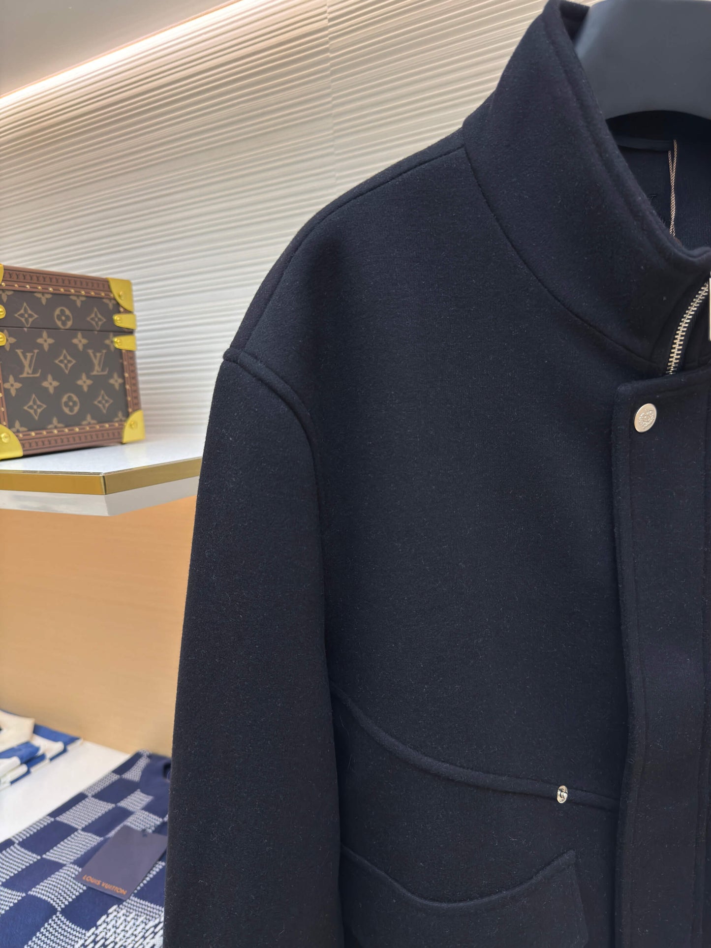 Loro Piana Minimalist Cashmere Jacket- Black