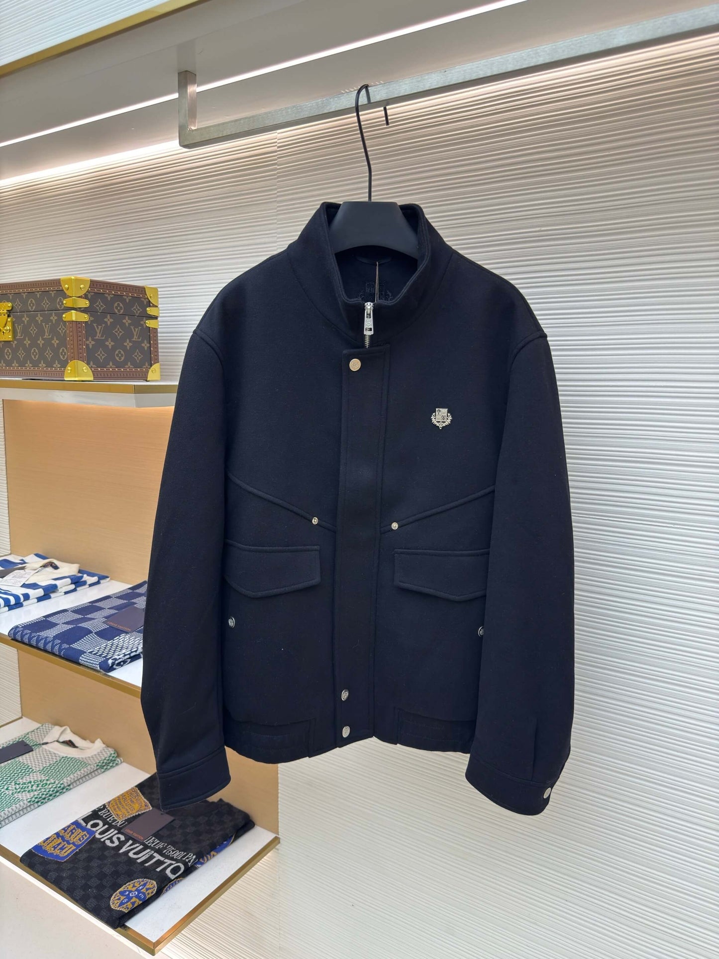 Loro Piana Minimalist Cashmere Jacket- Black