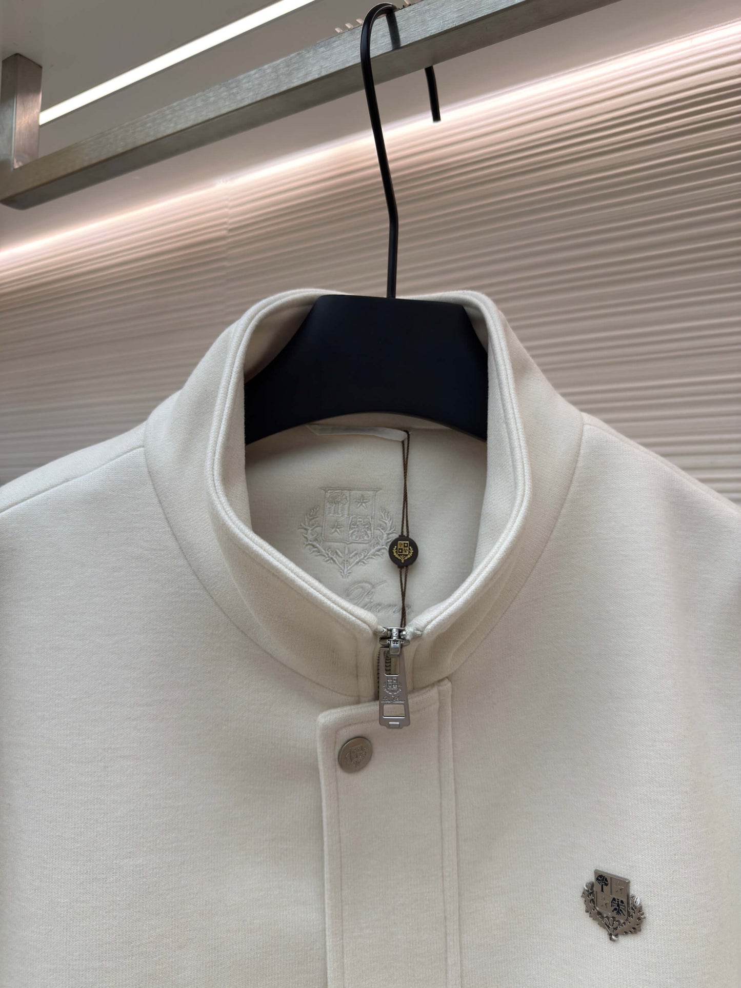 Loro Piana Minimalist Cashmere Jacket- Off-White