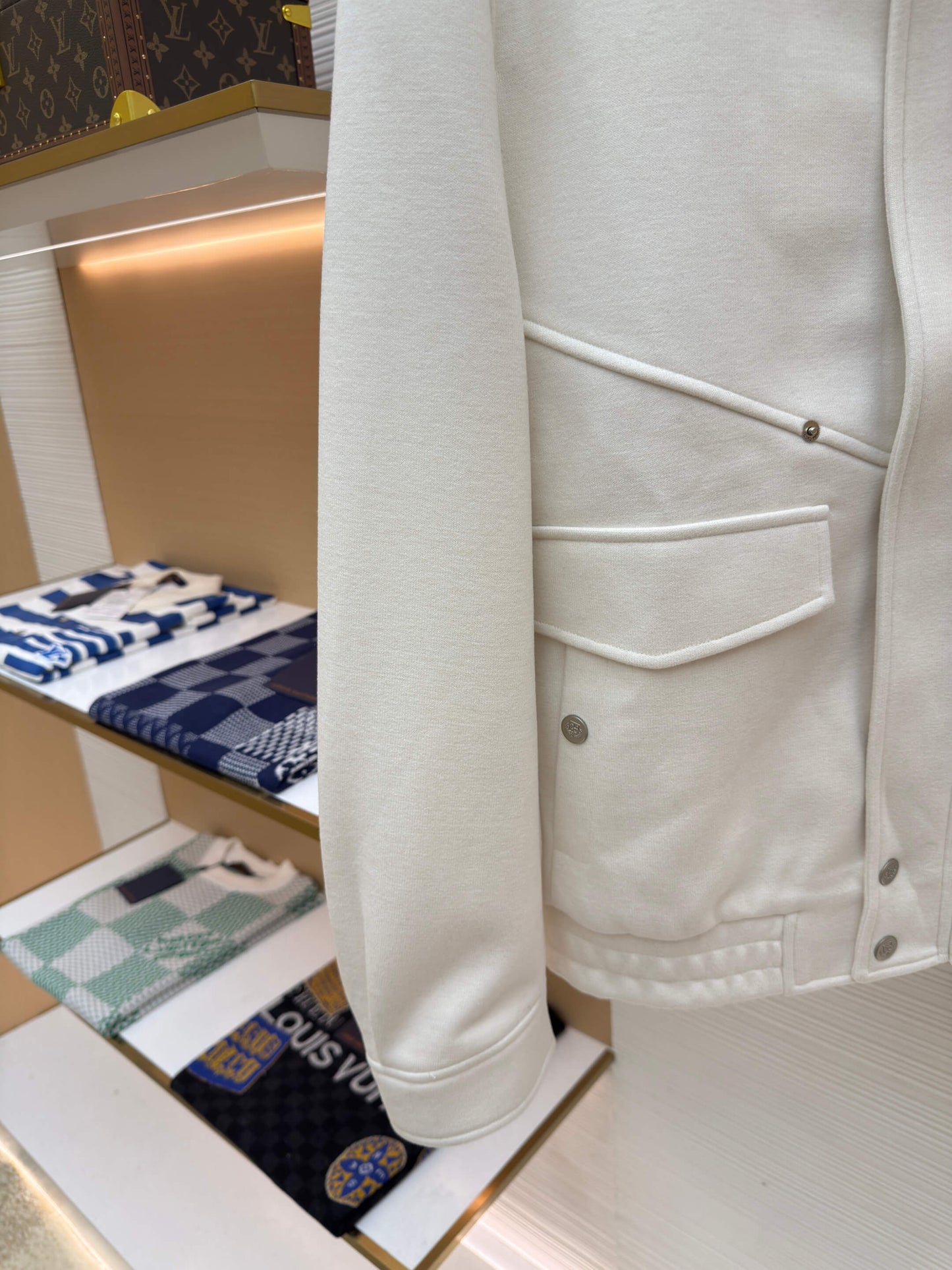 Loro Piana Minimalist Cashmere Jacket- Off-White
