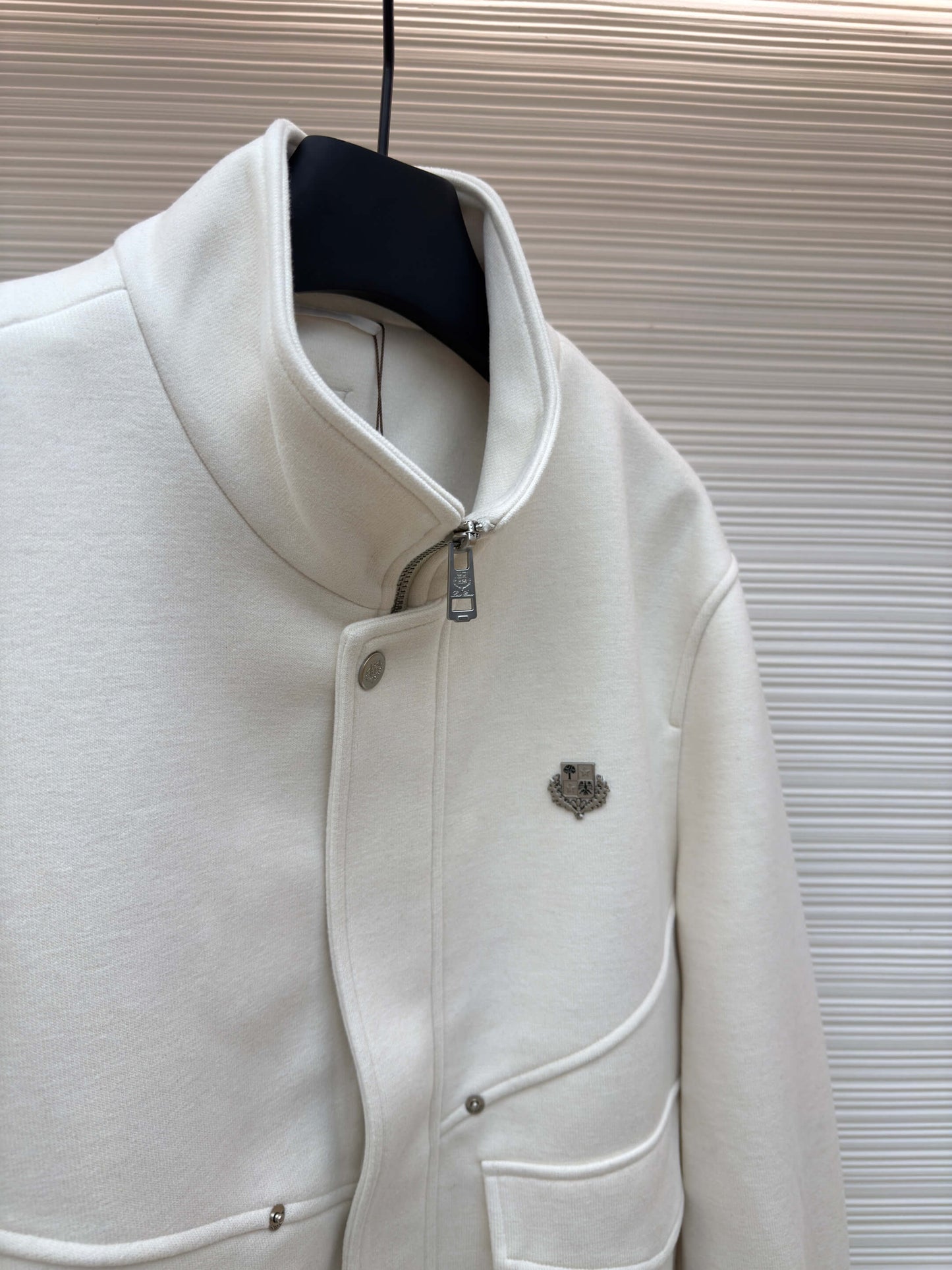 Loro Piana Minimalist Cashmere Jacket- Off-White