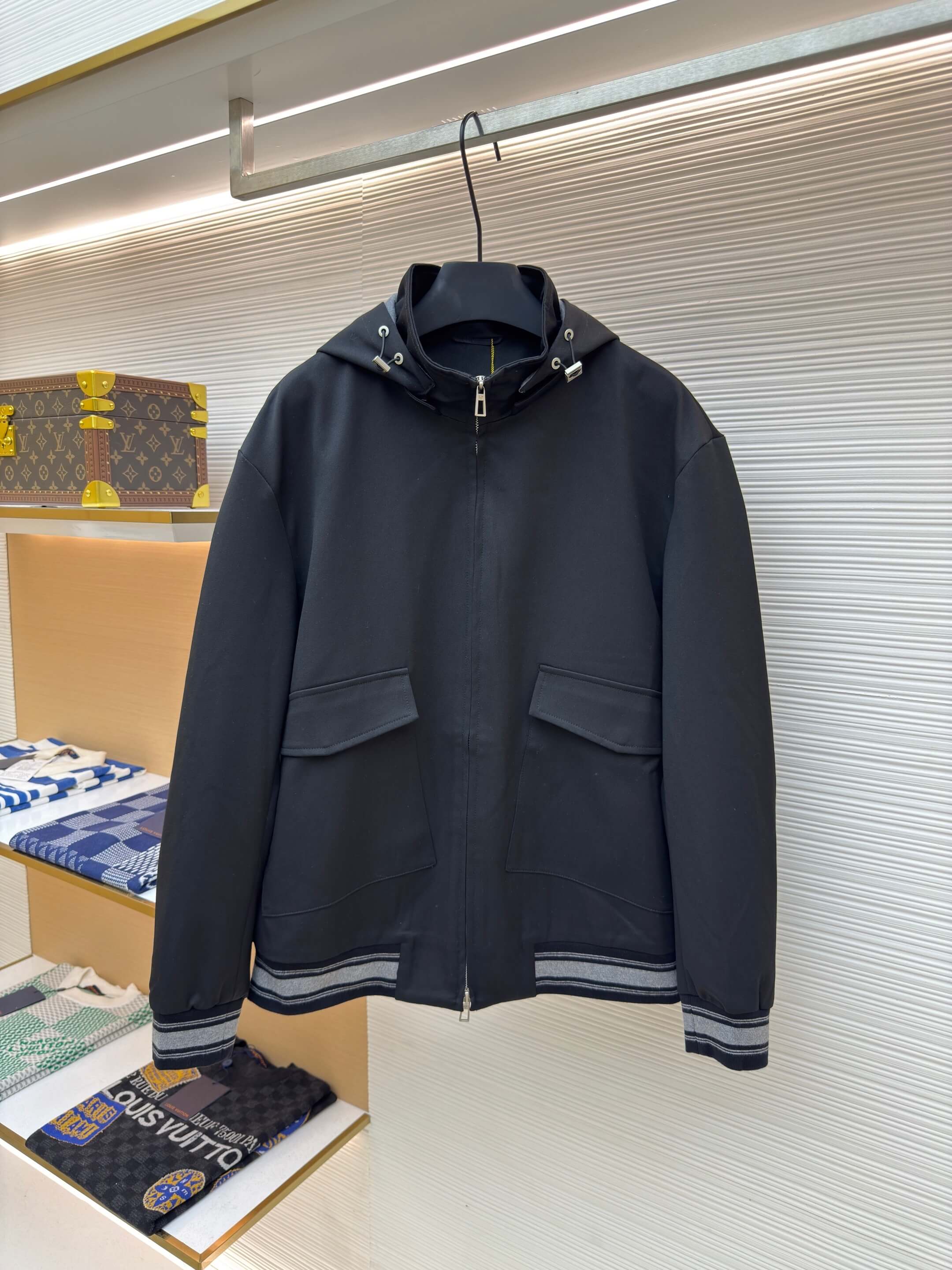 Loro Piana Pocket Cashmere Hoodie- Black – HolloMen