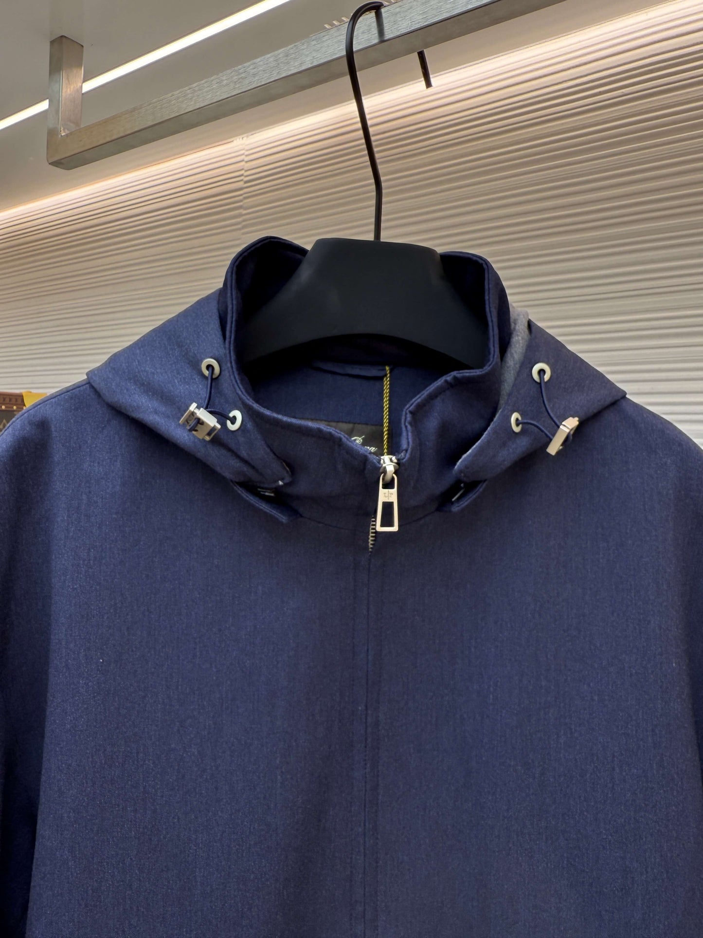 Loro Piana Pocket Cashmere Hoodie- Navy Blue
