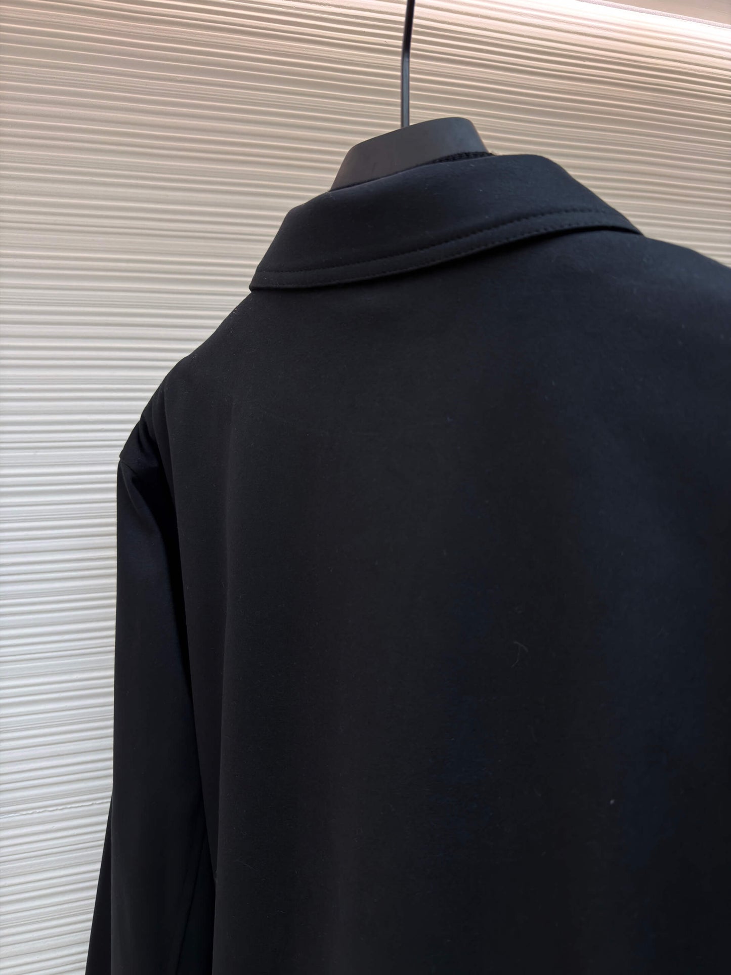 Loro Piana Pocket Stand Collar Cashmere Jacket- Black