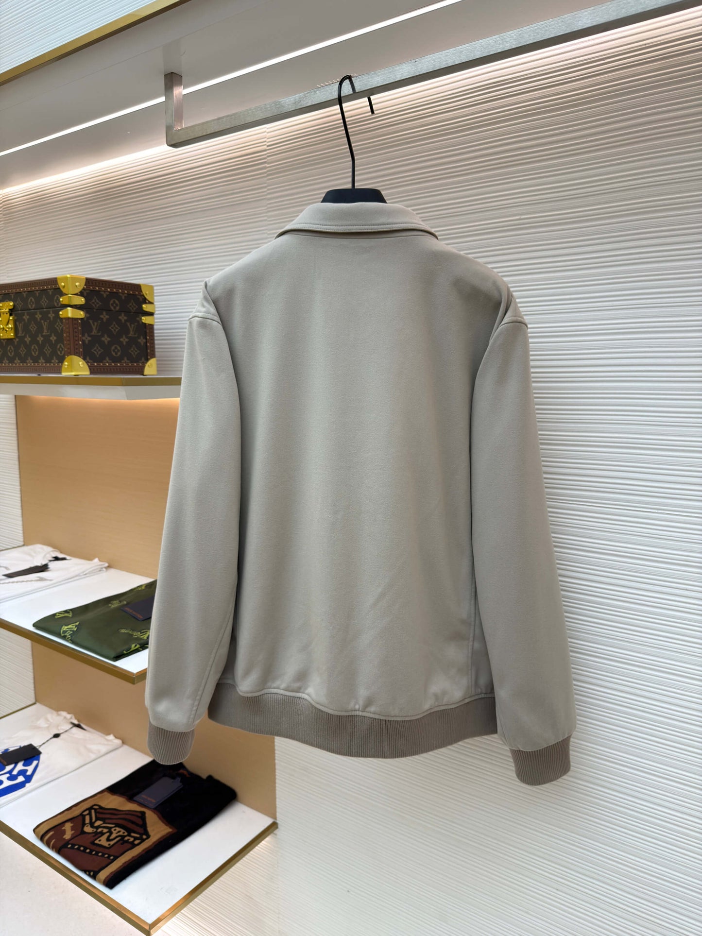 Chaqueta de cachemira con cuello alto y bolsillo de Loro Piana - Beige claro