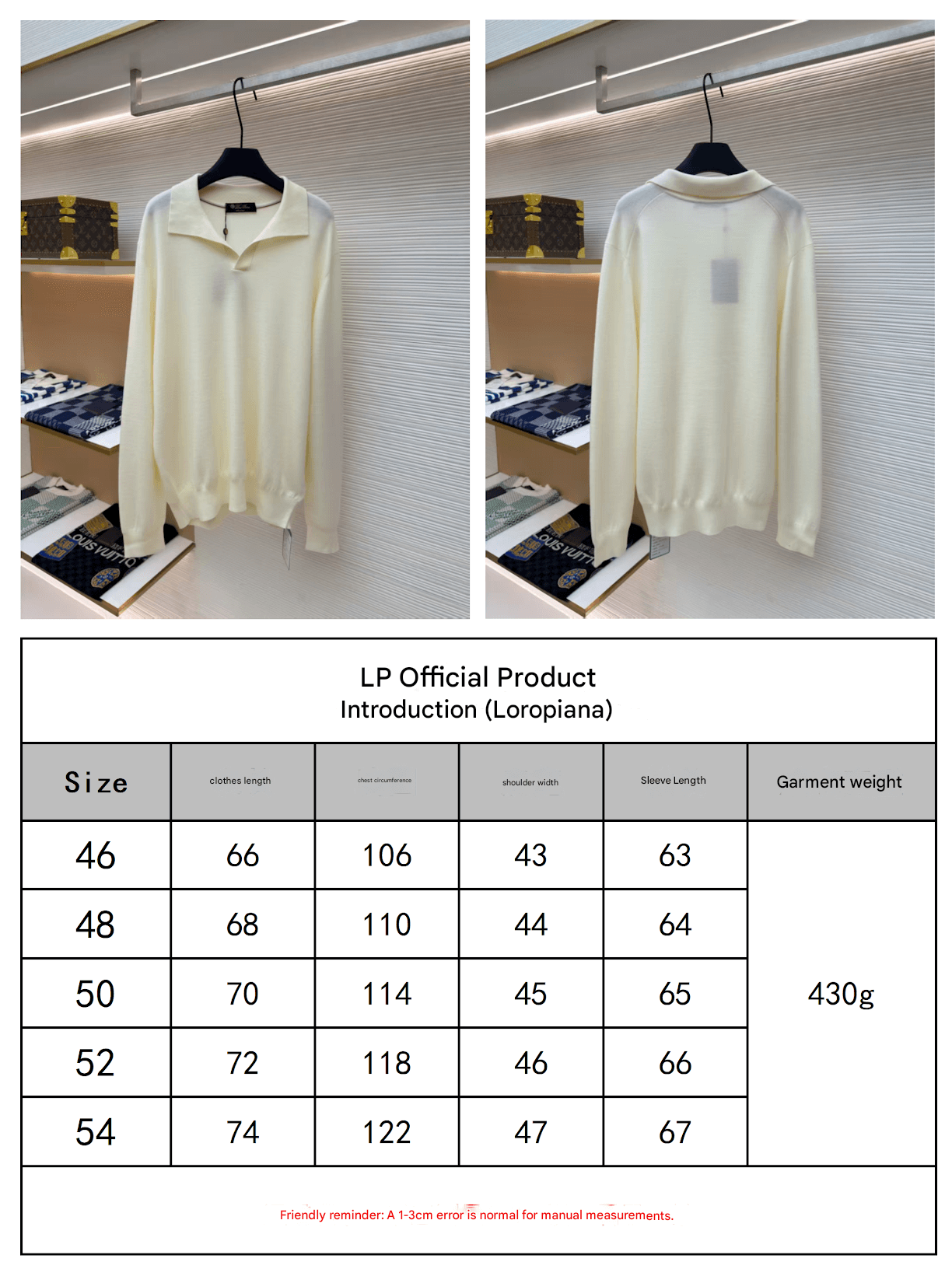 Polo de manga larga con cuello de gaviota de Loro Piana - Crema