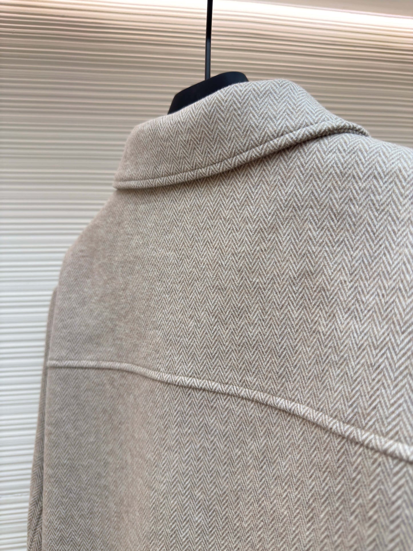 Loro Piana Stand-collar Cashmere Jacket- Light Gray