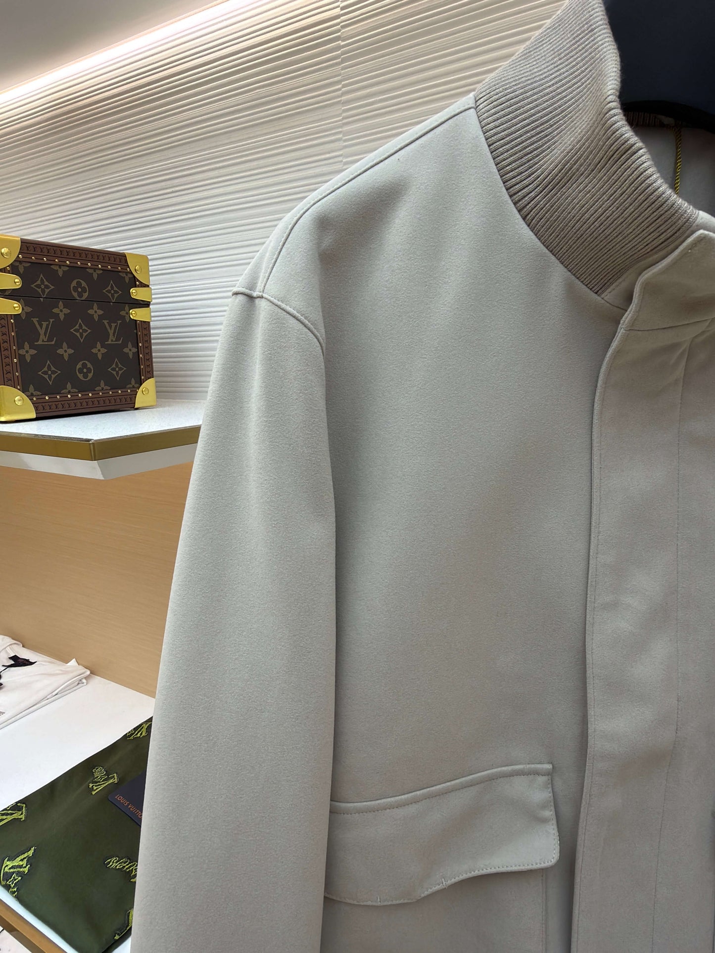 Loro Piana Veste en Cachemire à Col Montant-Beige