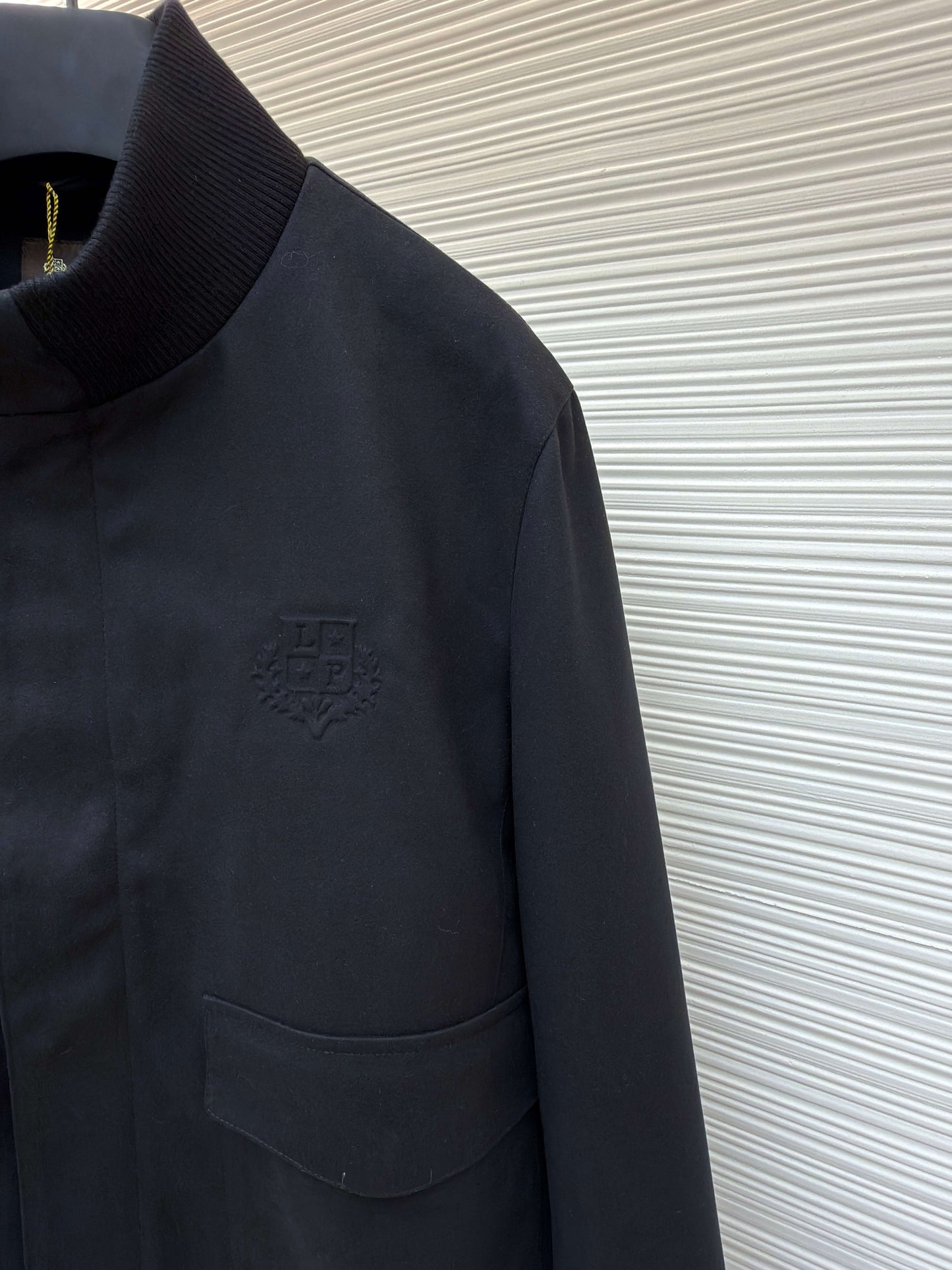 Loro Piana Stand-up Collar Cashmere Jacket- Black