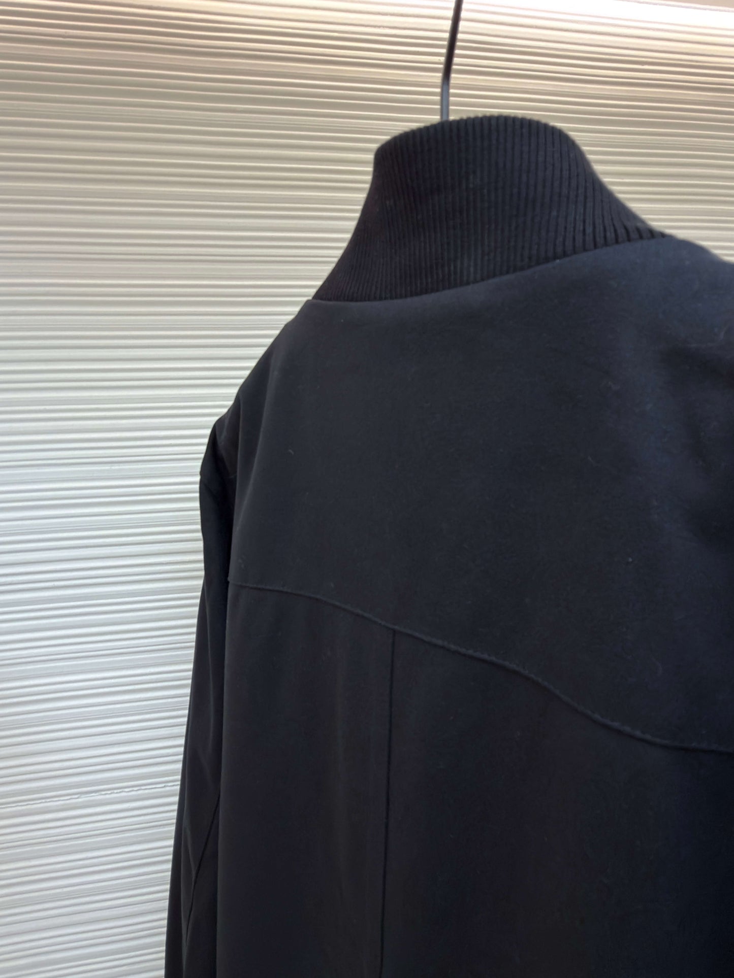 Loro Piana Stand-up Collar Cashmere Jacket- Black