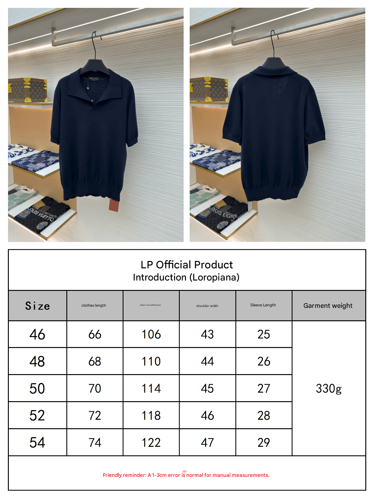 Polo Loro Piana Walkery com gola gaivota - Azul-marinho