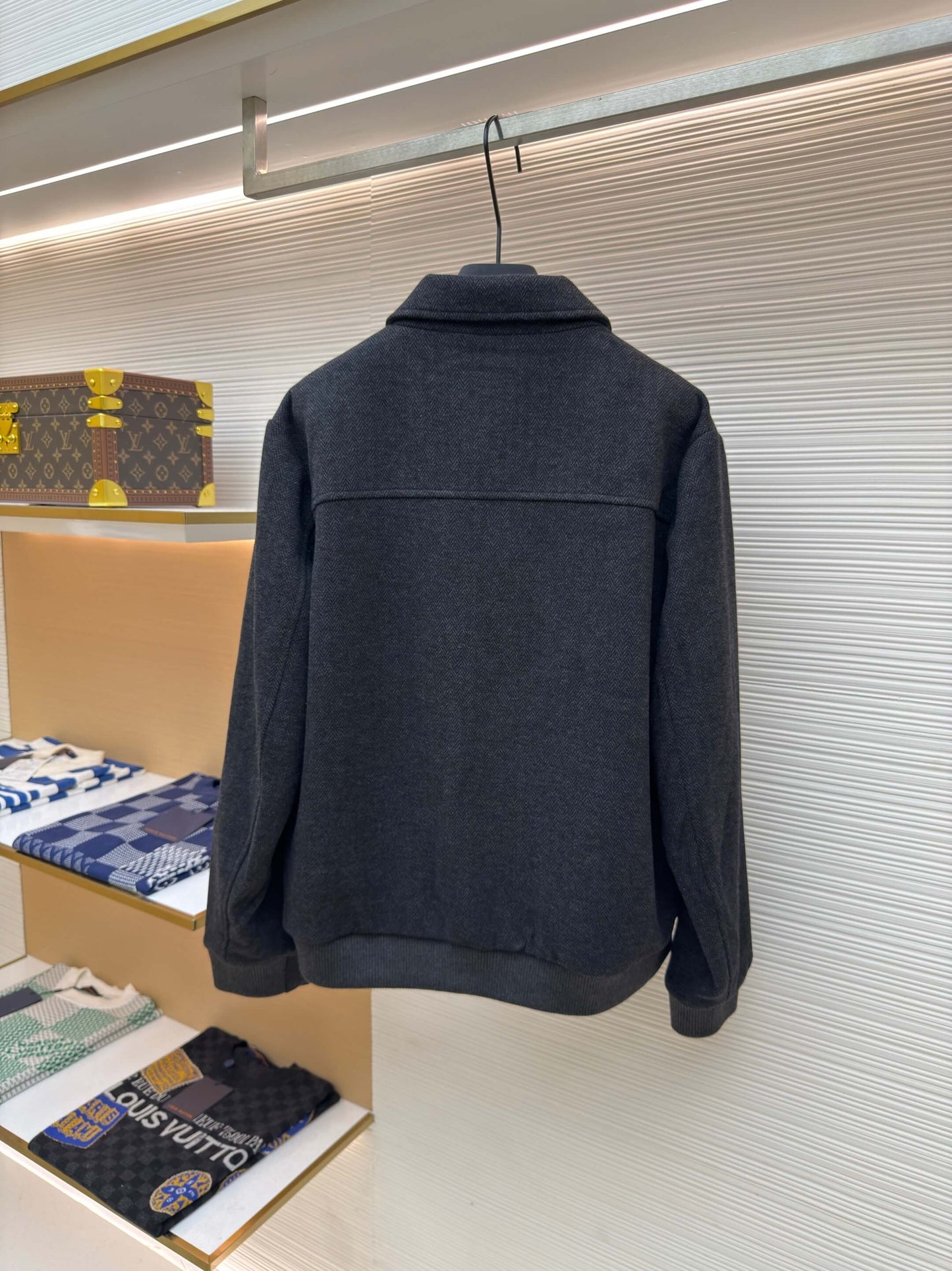 Loro Piana stand-collar Cashmere Jacket- Dark Gray