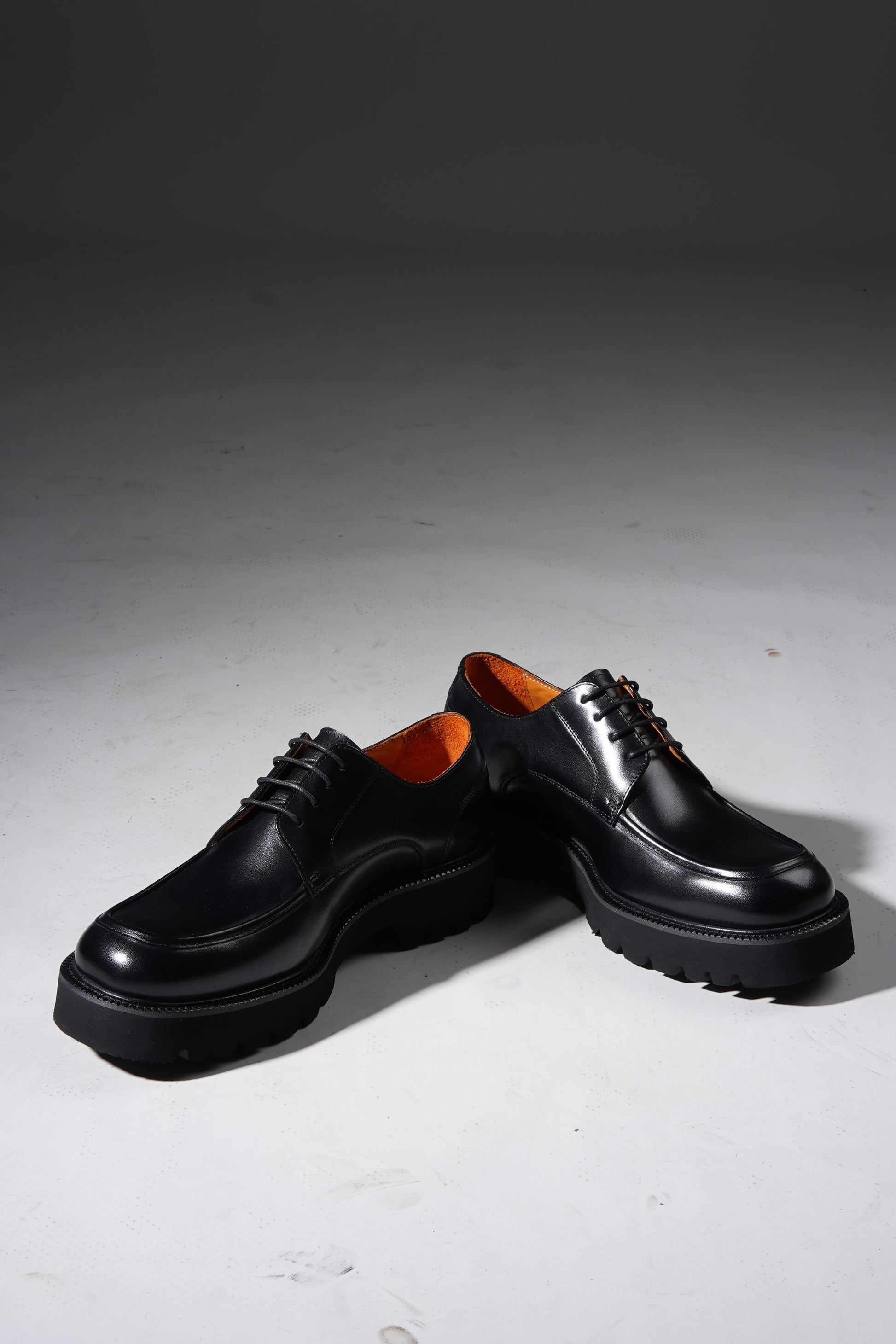 Men's Luxury Black Chunky Derby Shoes. HolloMen Men's Luxury Black Chunky Derby Shoes. HolloMen