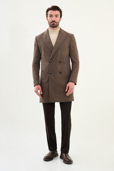 MCRPlainBrownSlimFitWideCollar