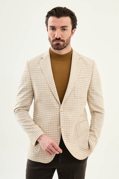 Sorrento Casual Blazer — Beige Linen | HolloMen