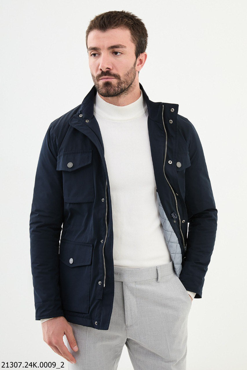 Men's Navy Blue Field Utility Jacket – HolloMen1