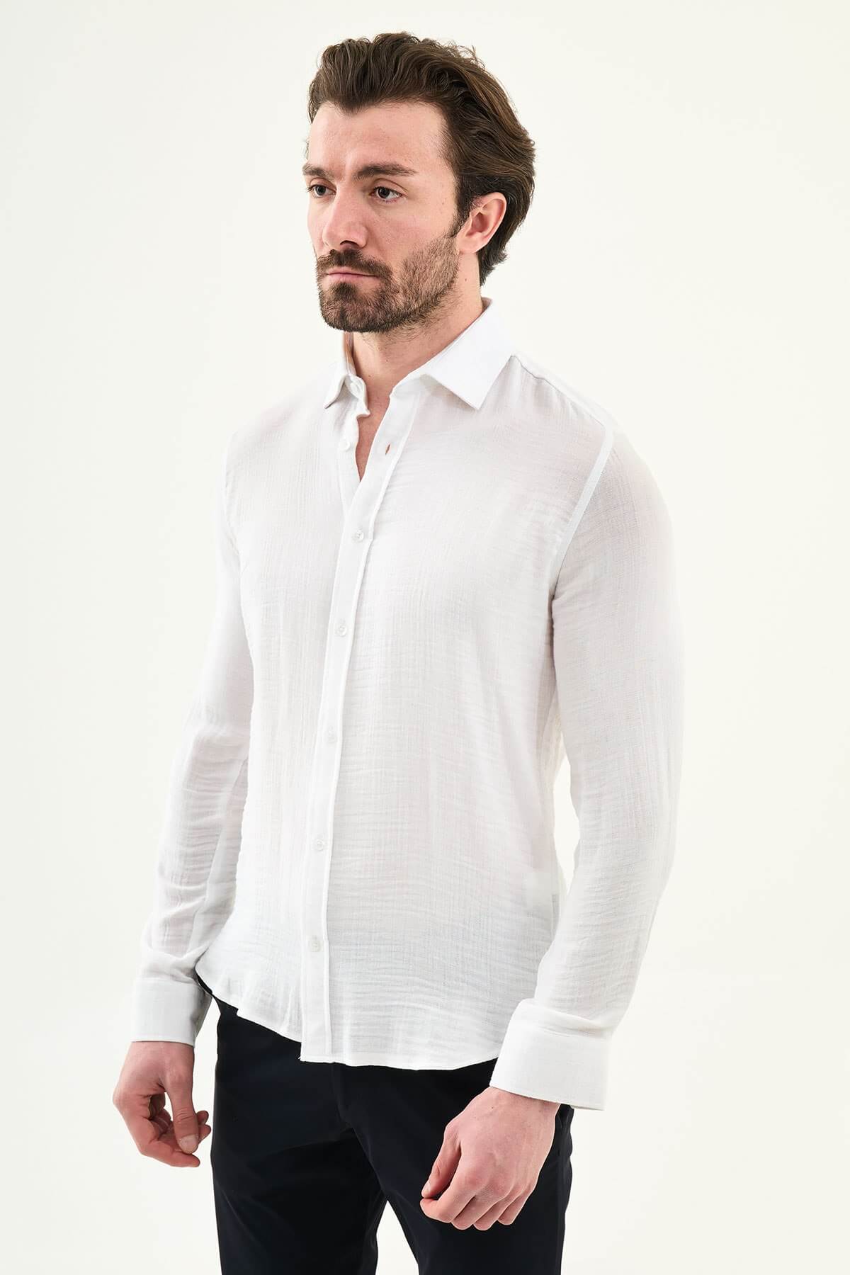 Amalfi Button-Down Shirt — White