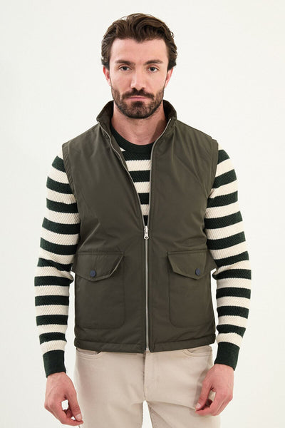 Men's Green-Khaki Technical Vest – HolloMen