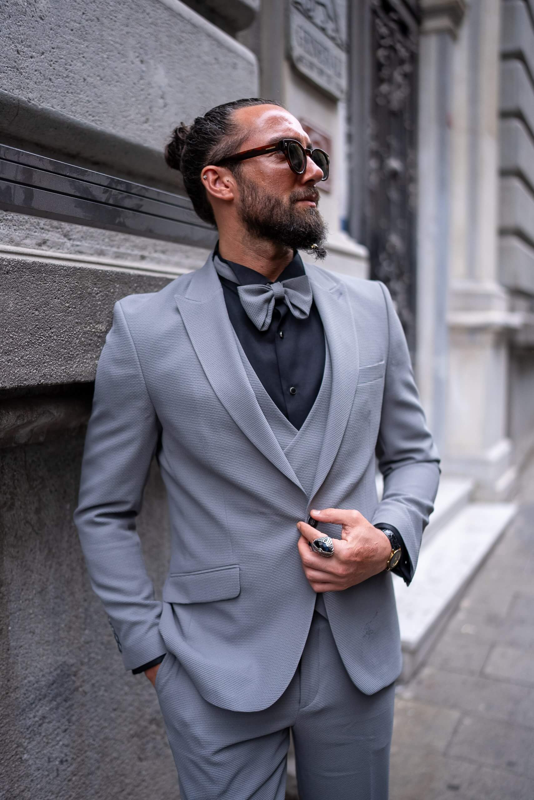 Saint-Tropez 3 Piece Suit — Light Grey