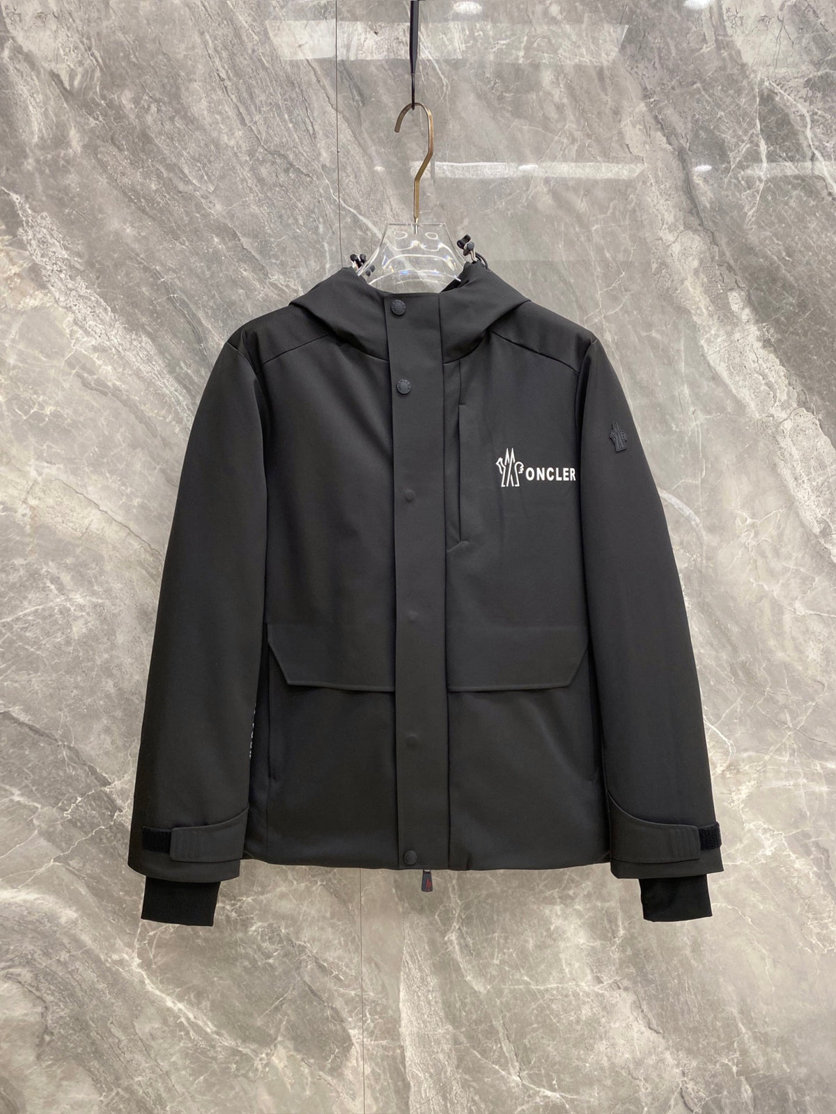 Moncler Grenoble Dynamics Hybrid Hooded Top in Black