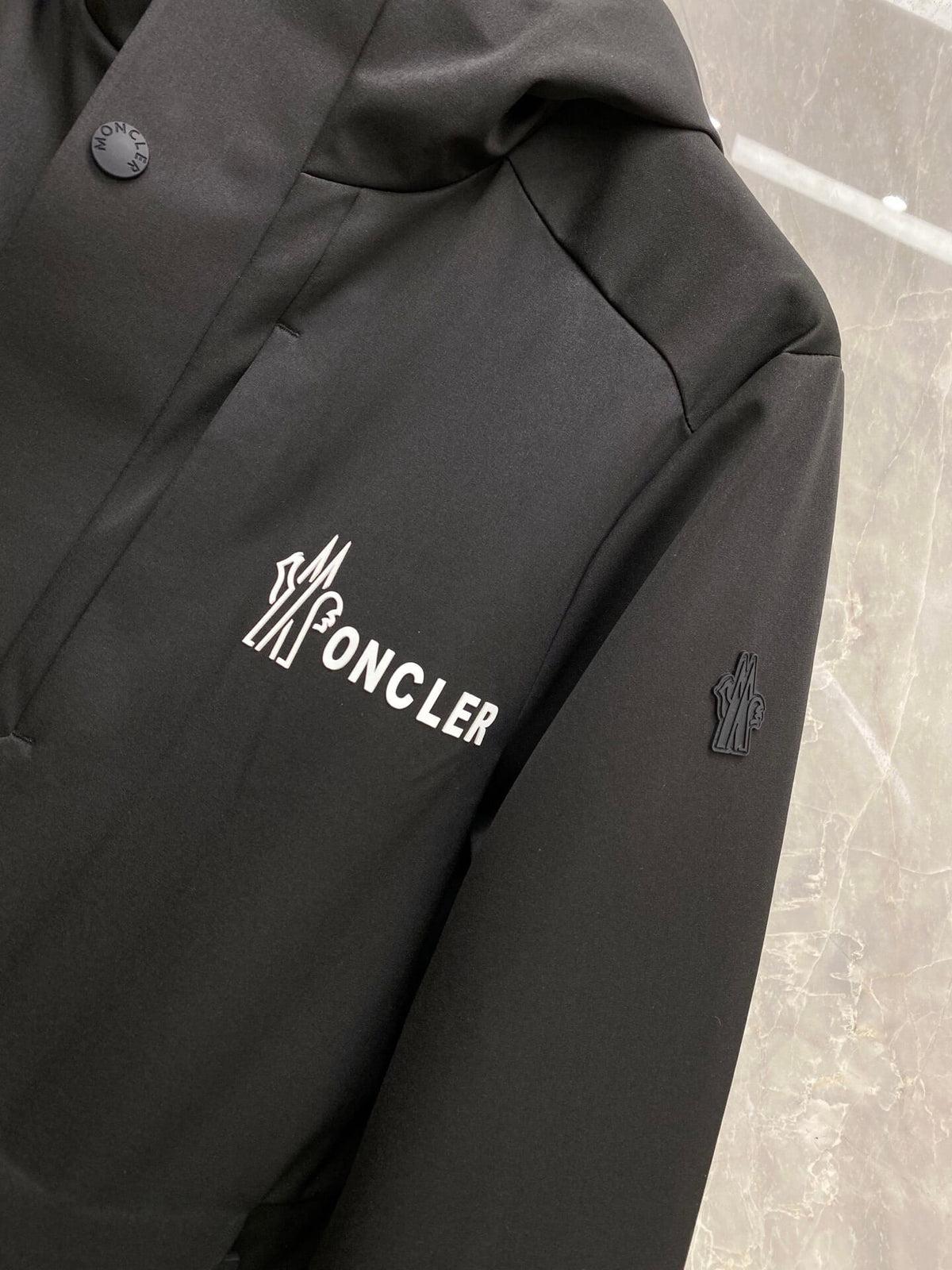 Moncler Grenoble Dynamics Hybrid Hooded Top in Black
