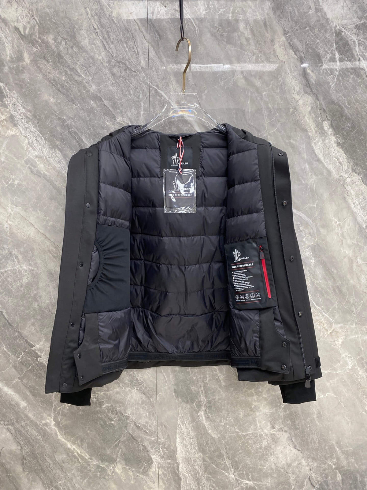 Moncler Grenoble Dynamics Hybrid Hooded Top in Black